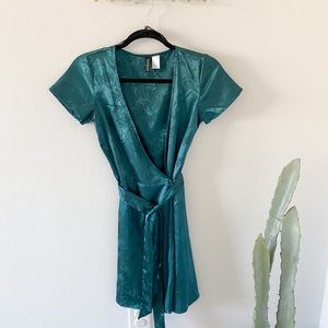 Green Satin Dress